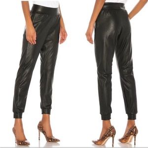 26. Commando Black Faux Leather Joggers